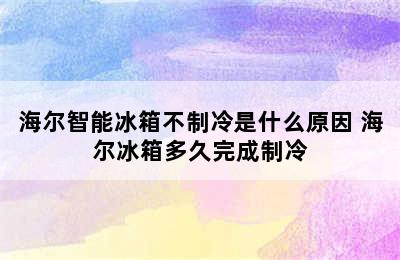 海尔智能冰箱不制冷是什么原因 海尔冰箱多久完成制冷